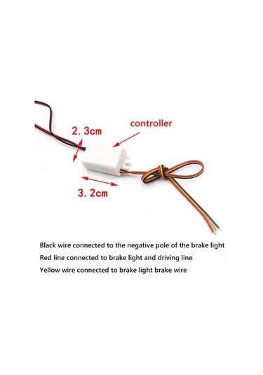 Singree Acil Durum Led Işık Barı - Kırmızı Mavi Yanıp Sönen 4 Led'li Motor Ve Araçlar İçin