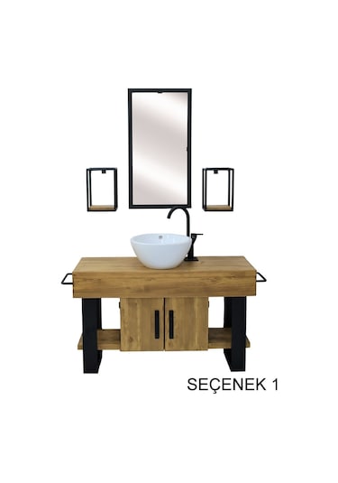 Ntconcept Masif Ağaç Banyo Dolabı(Hilton)