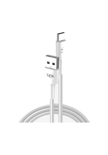 Linktech K607 USB Type-C 18W 3A 2MT Şarj Kablosu Beyaz