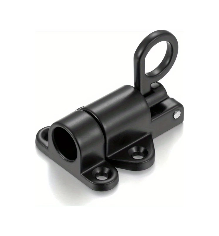 Chuangyinshop Kendiliğinden Kapanan Sürgü, Siyah Pencere Kilidi, Alüminyum Güvenlik Otomatik Kapı Mandalı Gümüş Gri