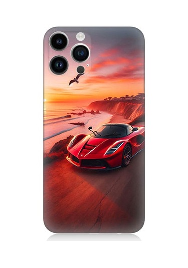 Apple Uyumlu iPhone 14 Pro  Hızlı Kırmızı Desenli Silikon Kılıf