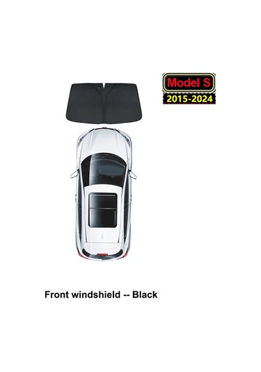 Goldenqian Tesla Model Y 2024 2025 Güneşlik Ön Arka Cam Güneş Gölge Kapak Vantuz İle Model X S3 Yayla Aksesuarları Ms Front Windshield
