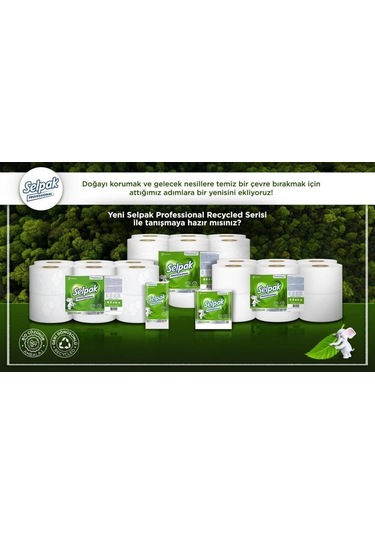 Selpak Professional Recycled İçten Çekmeli Tuvalet Kağıdı 12'li