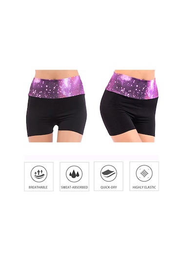 Springsun "yüksek Belli Kadın Yoga Şortu - Yumuşak, Nefes Alabilen, Ter Emici Ve Esnek Spor Kıyafeti" Diğer Çok Renkli