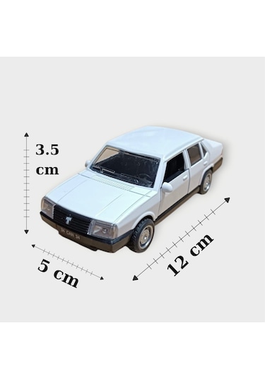 Nostaljik Metal Çek Bırak Beyaz Tofaş Şahin Araba Kapılar Açılır Diğer