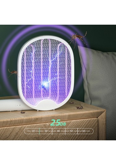 Ruicoo Katlanır 2'li Elektrikli Sivrisinek Öldürücü - Taşınabilir & Duvara Asılabilir Usb Şarjlı