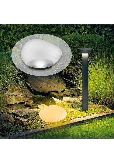 Suntek Çim Yürüyüş Yolu Bahçe İçin Çakıl Şeklinde Sıcak Işık