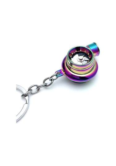 Yaleker Led Işıkli Metal Turbo Anahtarlık - Şık Ve Dayanıklı Araç Aksesuarı Çanta---renk