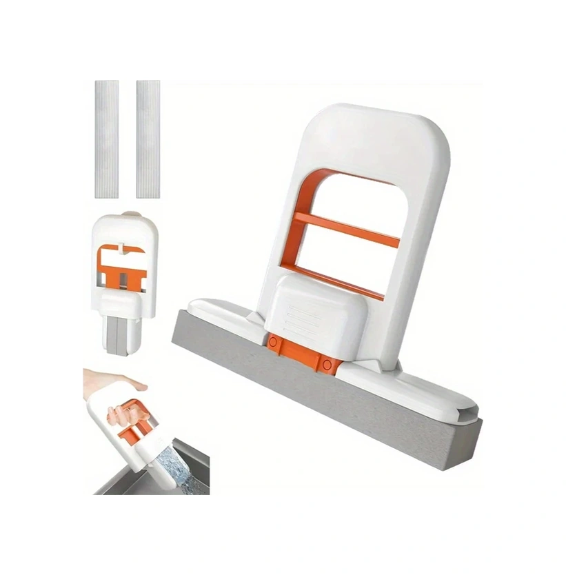 Oldfriend Yenilenmiş Mini Elde Süpürge: 3 Yedek Sünger Başlı, Katlanır, Ergonomik, Pratik