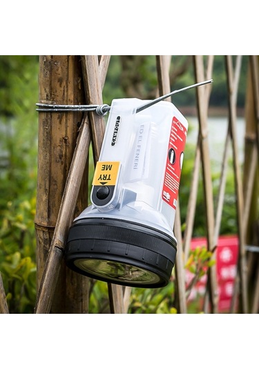 Campout Dış Mekan Çok Fonksiyonlu Led El Feneri Enerji Tasarruflu Süper Parlak Kamp Işık Su Geçirmez Taşınabilir Projektör Siyah