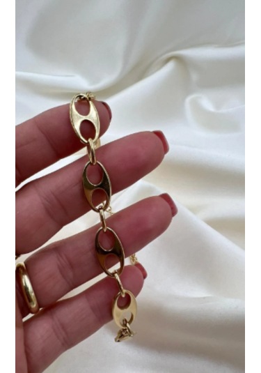 Bb Çelik Zincir Bileklik Altın - Gold