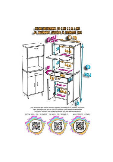 Modilayn Vio 70x163,4x32.5 Cm Çekmeceli, Kapaklı, Ekmeklikli. Mini/midi Mikrodalga Mutfak Dolabı Beyaz Modilayn Vio 70x163,4x32.5 Cm Çekmeceli, Kapaklı, Ekmeklikli. Mini/midi Mikrodalga Mutfak Dolabı Beyaz