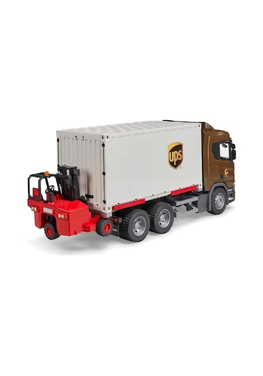 1:16 Super 560r Kontenyır Ups Lojistik Ve Forklift Model Araç Seti Çok Renkli