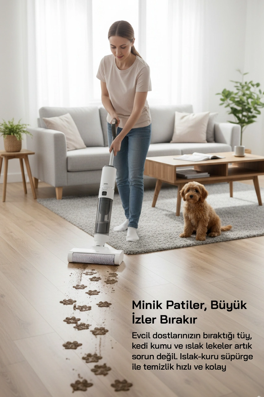 Sinbo SFC-4106 Islak Kuru Şarjlı Dikey Süpürge