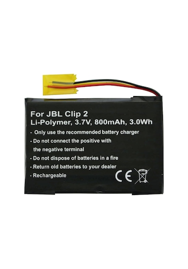 Jbl Clip 2 Li-Polymer Pil için Uygun Pil Gsp383555 3.7V. 800Mah.
