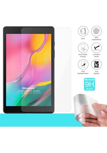 Microsonic Samsung Uyumlu Galaxy Tab A 8" 2019 T290 Matte Nano Glass Cam Ekran Koruyucu