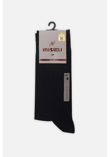 Mısırlı Erkek Organik Pamuklu Tekli Siyah Soket Çorap Siyah