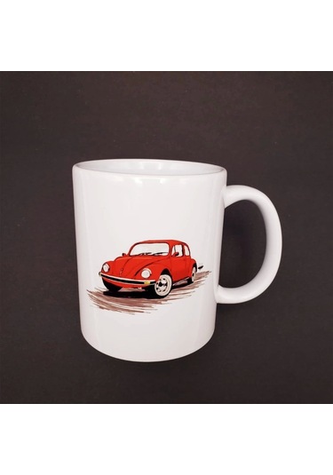 Kırmızı Vosvos Baskılı Kupa 01