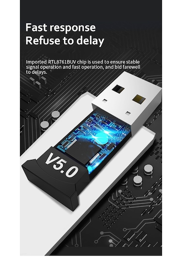 PrimeX PX-BTU50 Bluetooth 5.0 Mini USB Dongle Adaptör