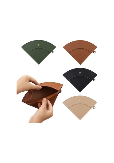 Pu Deri Kahve Filtre Kağıdı Çantası, Su Geçirmez Tasarım Yeşil