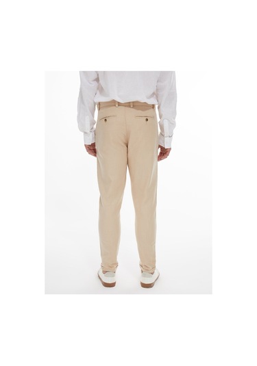 Ltb Düz Paça Keten Görünümlü Bej Pantolon 012254702625008 12079 Bej