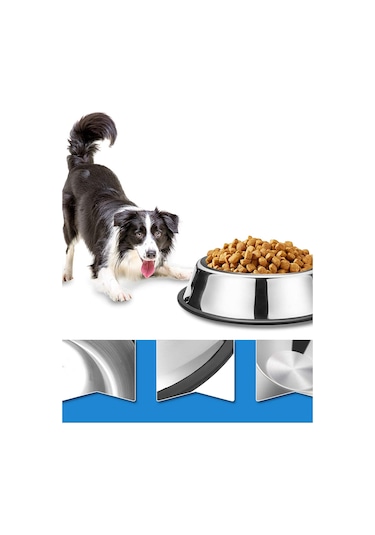 Noyisk Kedi Köpek Mama ve Su Kabı 2 Adet 18 CM