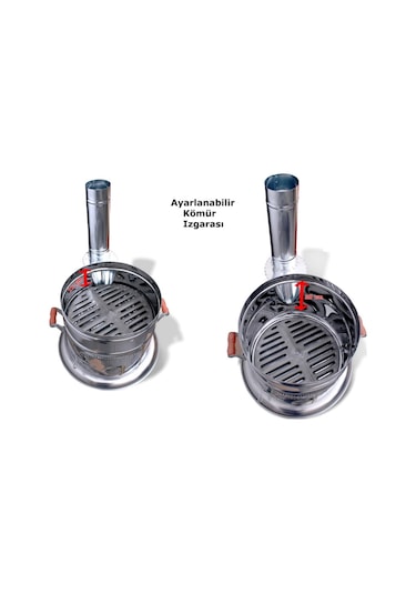 Yaramış 12 Parça Semaverli Pik Demir Döküm Mangal Seti