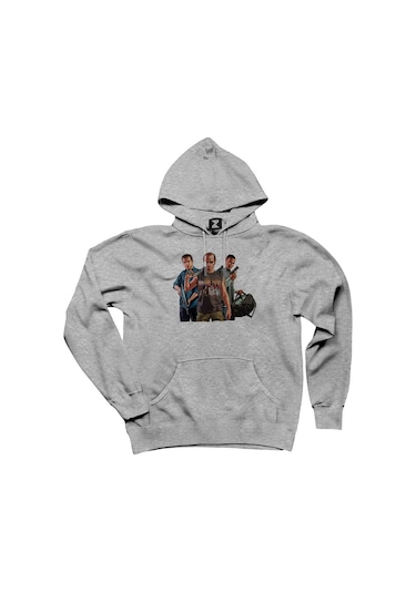 GTA Three Conspirator Gri Kapşonlu Sweatshirt Hoodie Gri