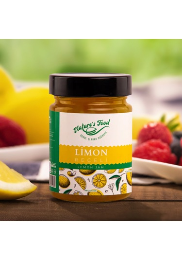 Limon Reçeli Premium Series 400gr Cam Şişe %65 Limon Doğal İçerik Doğal Tat, Nature's Food