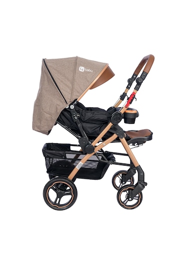 4 Baby Active Plus Çift Yönlü Bebek Arabası Antrasit Gold