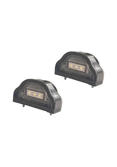 2 Adet Tır Kamyon Dorse Plaka Lambası Kobra Black 12-24 Volt