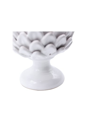 Beyaz Dekoratif Kozalak 27 Cm