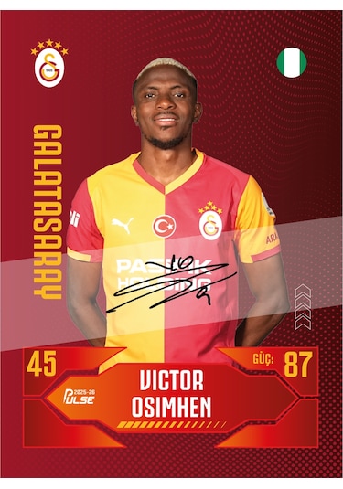 Galatasaray - Pulse Futbolcu Kartları 2025/26 - Paket