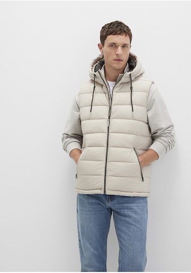 Mavi - Kapüşonlu Bej Şişme Yelek 0110604-70144 Bej