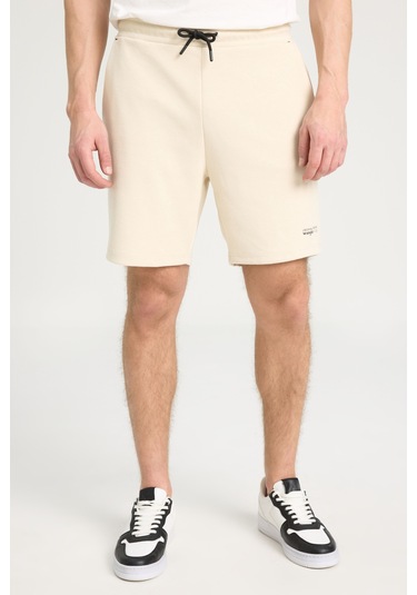 Regular Fit Normal Kesim Normal Bel Bej Sweat Şort W241578614 Bej Regular Fit Normal Kesim Normal Bel Bej Sweat Şort W241578614 Bej