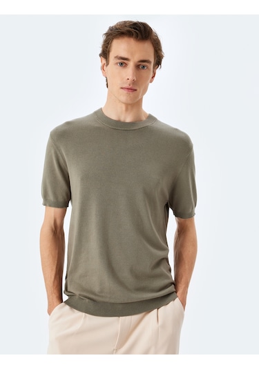 Koton Regular Fit Bisiklet Yaka Viskon Basic Kısa Kollu Triko Tişört Haki 5sam70022ht Haki Koton Regular Fit Bisiklet Yaka Viskon Basic Kısa Kollu Triko Tişört Haki 5sam70022ht Haki