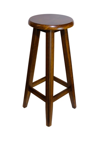 El Yapımı Doğal Ahşap Yuvarlak Tabure 60 Cm Şık Ve Dayanıklı Ceviz