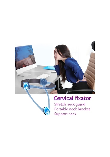 Yetişkin Ayarlanabilir Boyunluk Ev Servikal Omurga Düzeltme Koruyucusu Transparan