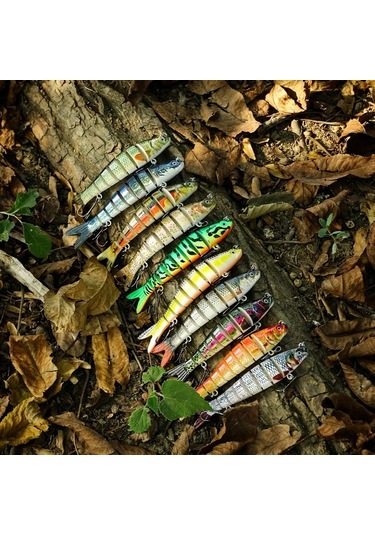 Fochsia 10'lu Paket Çok Renkli Abs Yem Balıkçılık Oltası Levrek Alabalık Morina Somon İçin