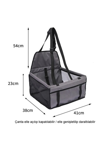 Kedi Köpek Araba Koltuğu Katlanabilir Nefes Alabilir Taşınabilir Pet Seyahat Koltuğu