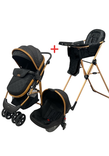 Bebegold Travel Sistem, Çift Yönlü, Seyahat Sistem Bebek Arabası / Mama Sandalyesi Set