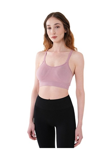 Musclecloth Nova Seamless Sırt Detaylı Bra Pembe