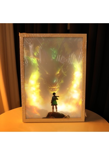 Usbli Led Işık Boyama Dekoratif Ahşap Çerçeve-2102 Çok Renkli