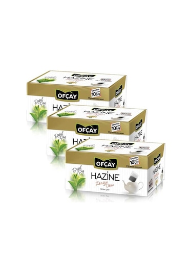 Ofçay Hazine Zengin Dem Siyah Süzen Demlik Poşet Çay 3'lü 30 x 15 G