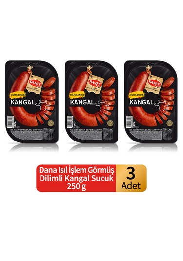 Dana Dilimli Sucuk Isıl İşlem Görmüş 250 G X 3 Adet