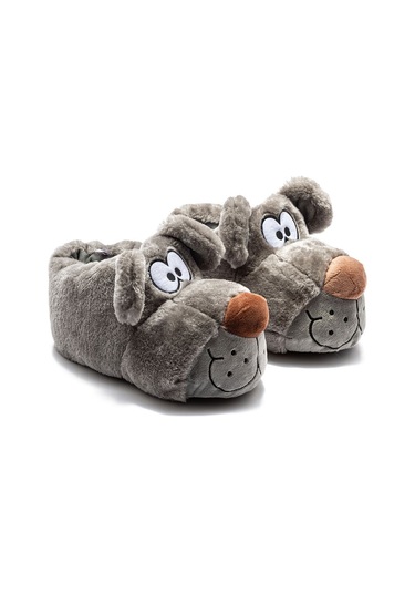 Twigy Fibert EE0522 Erkek Hayvanlı Panduf Gri 40/45 Gri