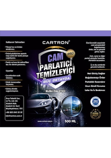 Cartron Cam Temizleyici Ve Parlatıcı 500ml