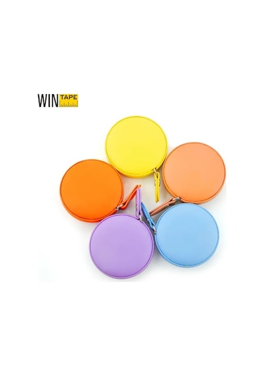 Sarı-wıntap 150 Cm 60 Inç Taşınabilir Pu Mezura Dikiş Terzi Kumaş Geri Çekilebilir Su Geçirmez Rulo Vücut Ölçüm Cetveli