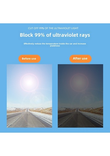 Maiyame Kamyon Ön Camı İçin Uzatılabilir Isı Yalıtımı Cam Filmi, Sürekli Cam Görünürlüğü, Saksi Montajlı, 72x150 Cm