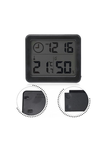 Kangvka Ev İçin Dijital Sıcaklık Ve Nem Ölçer - Stüdyo Tarzı Lcd Ekranlı Akıllı Ev İklim Takip Cihazı Beyaz/siyah